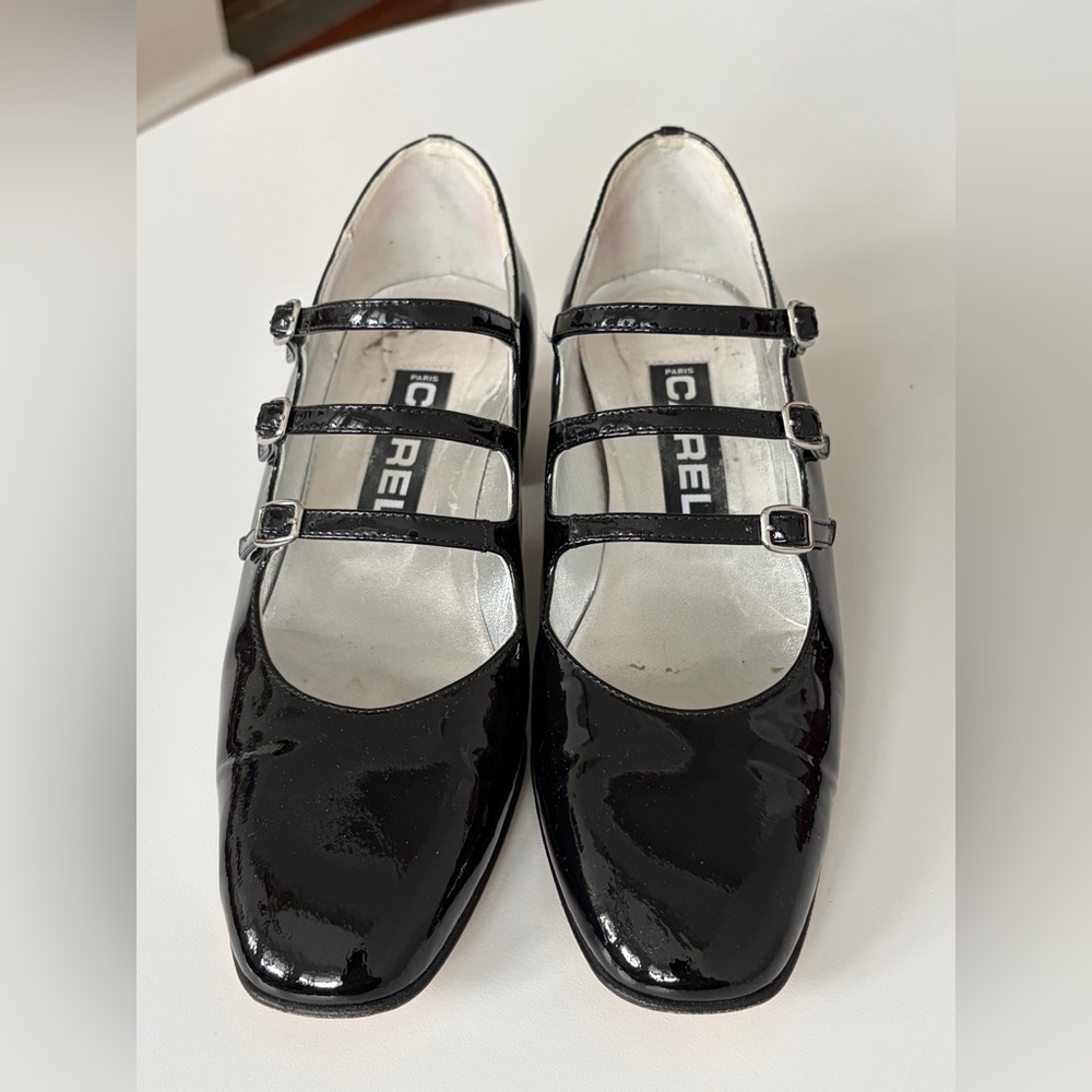Carel Paris Black Kina size 38 Mary Jane black patent leather pumps - Picture 5 of 8